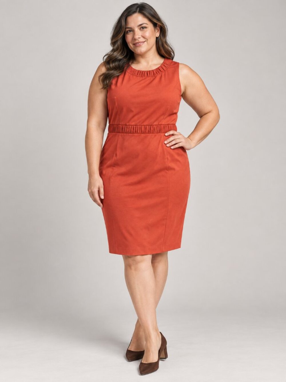 Talbots Wool Sheath Dress 16W NWT Rust Orange Fall Work Career